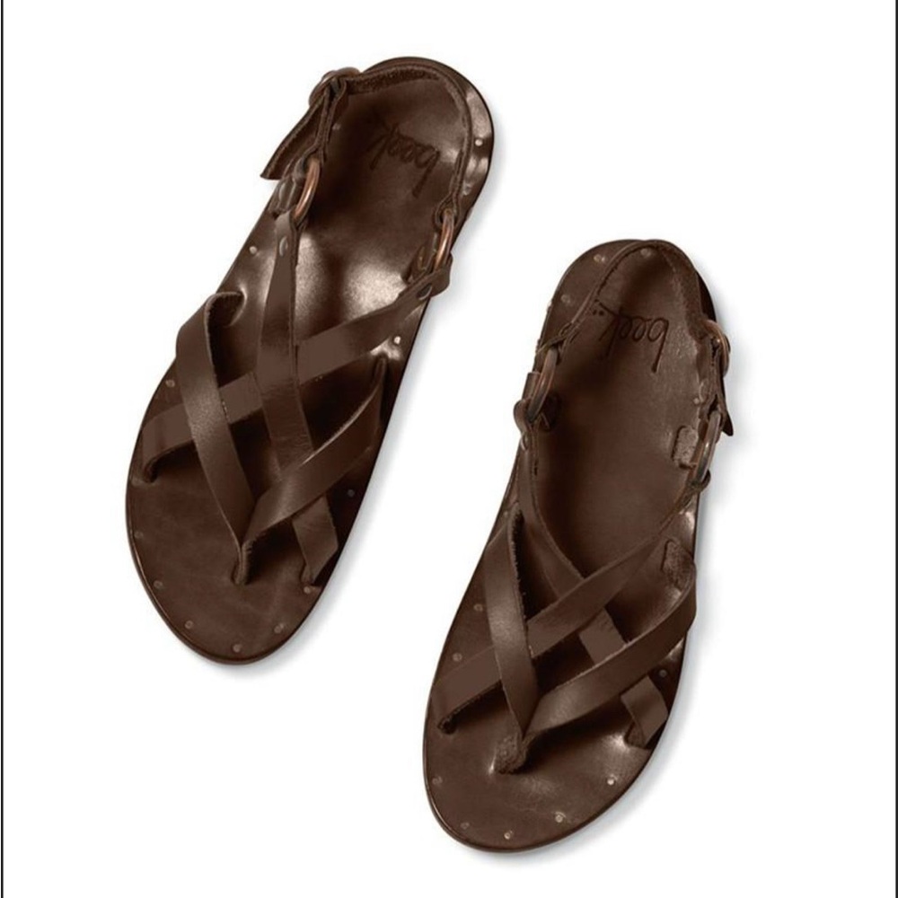 Beek Brown Strappy Sandals